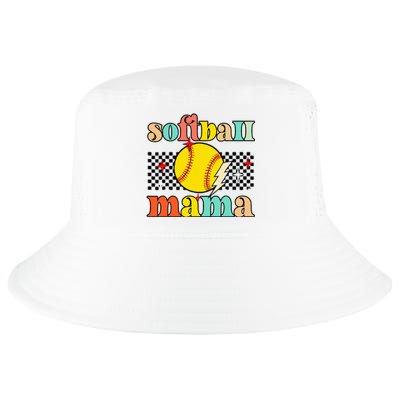 Groovy Retro Softball Mom Mama Sport Lover Funny Mothers Day Cool Comfort Performance Bucket Hat