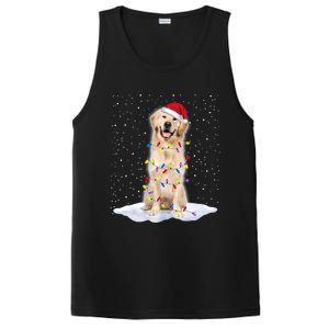 Golden Retriever Santa Christmas Tree Lights Xmas Cool Gift PosiCharge Competitor Tank