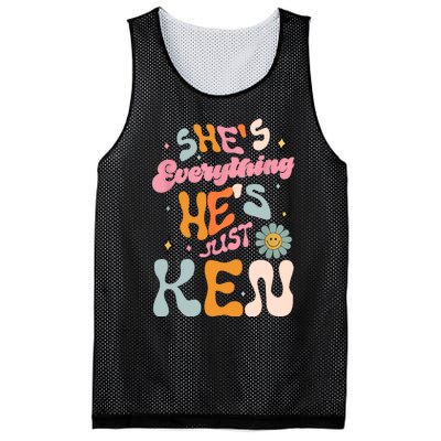 Groovy Retro Shes Everything Hes JustKen Funny Saying Mesh Reversible Basketball Jersey Tank