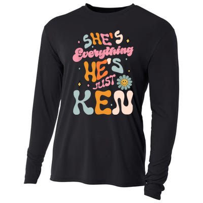 Groovy Retro Shes Everything Hes JustKen Funny Saying Cooling Performance Long Sleeve Crew