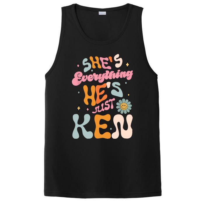 Groovy Retro Shes Everything Hes JustKen Funny Saying PosiCharge Competitor Tank