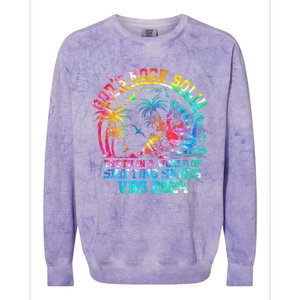 Gods Rock Solid Breaker Rock Beach Vbs 2024 Christian Colorblast Crewneck Sweatshirt