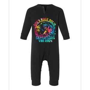 Gods Rock Solid Breaker Rock Beach Vbs 2024 Christian Infant Fleece One Piece