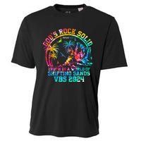 Gods Rock Solid Breaker Rock Beach Vbs 2024 Christian Cooling Performance Crew T-Shirt