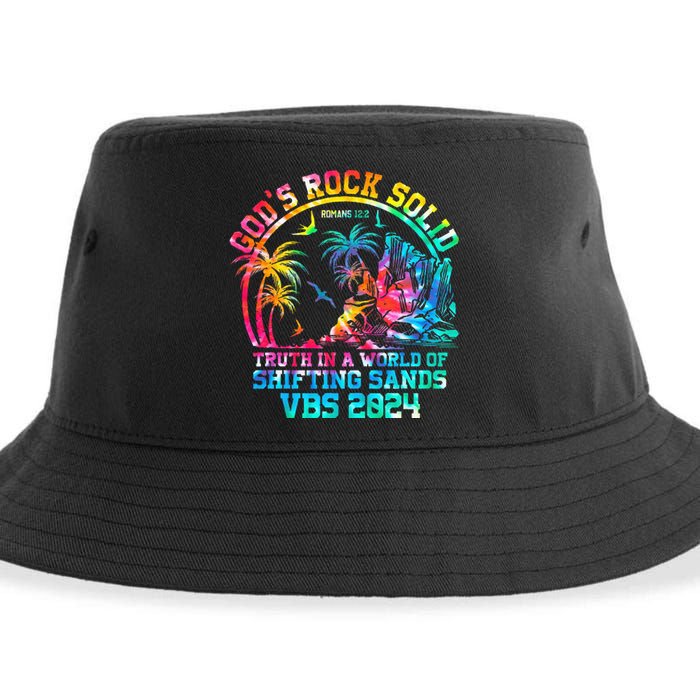 Gods Rock Solid Breaker Rock Beach Vbs 2024 Christian Sustainable Bucket Hat