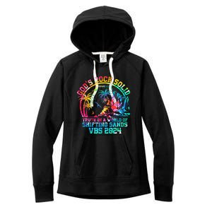 Gods Rock Solid Breaker Rock Beach Vbs 2024 Christian Women's Fleece Hoodie