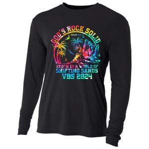 Gods Rock Solid Breaker Rock Beach Vbs 2024 Christian Cooling Performance Long Sleeve Crew