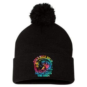 Gods Rock Solid Breaker Rock Beach Vbs 2024 Christian Pom Pom 12in Knit Beanie