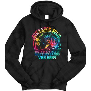 Gods Rock Solid Breaker Rock Beach Vbs 2024 Christian Tie Dye Hoodie