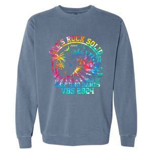 Gods Rock Solid Breaker Rock Beach Vbs 2024 Christian Garment-Dyed Sweatshirt