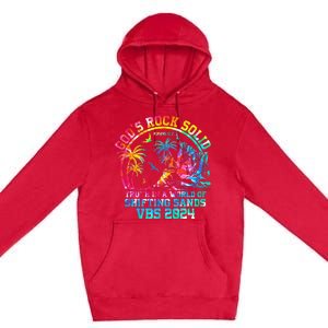 Gods Rock Solid Breaker Rock Beach Vbs 2024 Christian Premium Pullover Hoodie