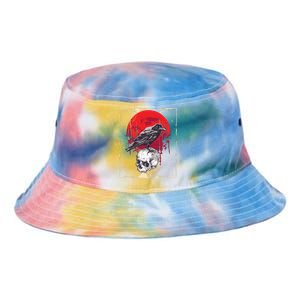 Gothic Raven Skull Red Moon Black Crow Tie Dye Newport Bucket Hat