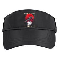 Gothic Raven Skull Red Moon Black Crow Adult Drive Performance Visor