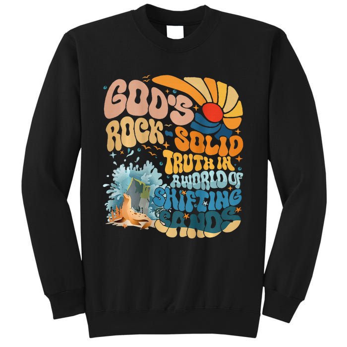 GodS Rock Solid Breaker Rock Beach Vbs 2024 Christian Sweatshirt