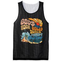 GodS Rock Solid Breaker Rock Beach Vbs 2024 Christian Mesh Reversible Basketball Jersey Tank