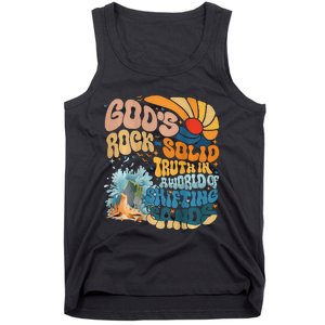 GodS Rock Solid Breaker Rock Beach Vbs 2024 Christian Tank Top