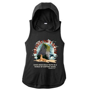 GodS Rock Solid Breaker Rock Beach Vbs 2024 Christian Ladies PosiCharge Tri-Blend Wicking Draft Hoodie Tank