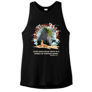 GodS Rock Solid Breaker Rock Beach Vbs 2024 Christian Ladies PosiCharge Tri-Blend Wicking Tank