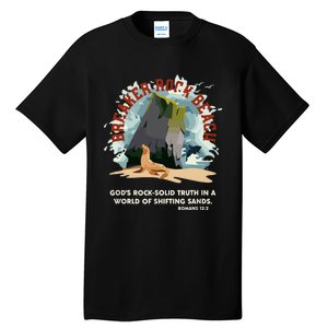 GodS Rock Solid Breaker Rock Beach Vbs 2024 Christian Tall T-Shirt