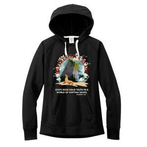 GodS Rock Solid Breaker Rock Beach Vbs 2024 Christian Women's Fleece Hoodie