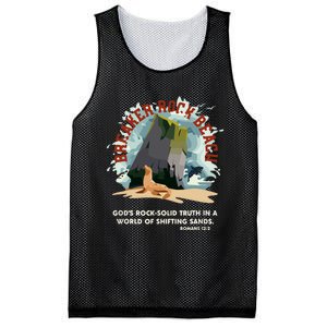 GodS Rock Solid Breaker Rock Beach Vbs 2024 Christian Mesh Reversible Basketball Jersey Tank