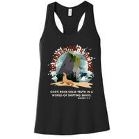 GodS Rock Solid Breaker Rock Beach Vbs 2024 Christian Women's Racerback Tank