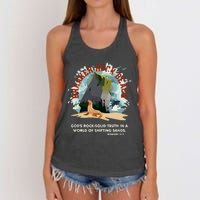 GodS Rock Solid Breaker Rock Beach Vbs 2024 Christian Women's Knotted Racerback Tank