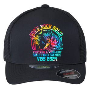 Gods Rock Solid Breaker Rock Beach Vbs 2024 Christian Flexfit Unipanel Trucker Cap