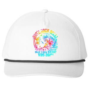 Gods Rock Solid Breaker Rock Beach Vbs 2024 Christian Snapback Five-Panel Rope Hat