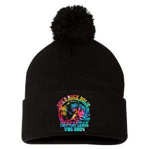 Gods Rock Solid Breaker Rock Beach Vbs 2024 Christian Pom Pom 12in Knit Beanie