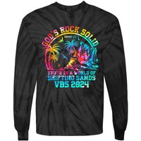 Gods Rock Solid Breaker Rock Beach Vbs 2024 Christian Tie-Dye Long Sleeve Shirt