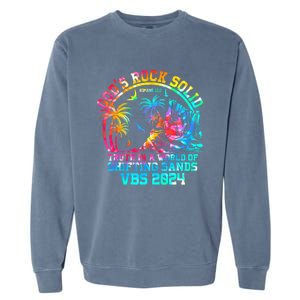 Gods Rock Solid Breaker Rock Beach Vbs 2024 Christian Garment-Dyed Sweatshirt