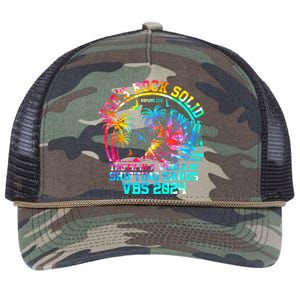 Gods Rock Solid Breaker Rock Beach Vbs 2024 Christian Retro Rope Trucker Hat Cap