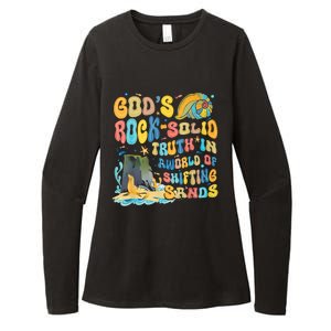 GodS Rock Solid Breaker Rock Beach Vbs 2024 Christian Trending Design Womens CVC Long Sleeve Shirt