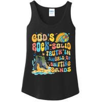 GodS Rock Solid Breaker Rock Beach Vbs 2024 Christian Trending Design Ladies Essential Tank