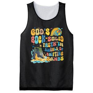 GodS Rock Solid Breaker Rock Beach Vbs 2024 Christian Trending Design Mesh Reversible Basketball Jersey Tank