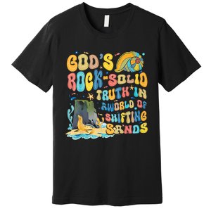 GodS Rock Solid Breaker Rock Beach Vbs 2024 Christian Trending Design Premium T-Shirt