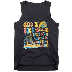 GodS Rock Solid Breaker Rock Beach Vbs 2024 Christian Trending Design Tank Top