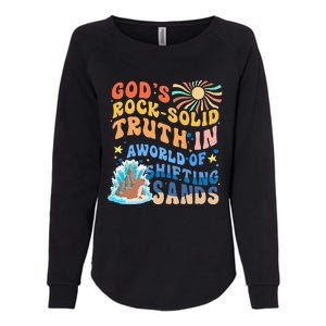 GodS Rock Solid Breaker Rock Beach Vbs 2024 Christian Womens California Wash Sweatshirt