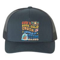 GodS Rock Solid Breaker Rock Beach Vbs 2024 Christian Yupoong Adult 5-Panel Trucker Hat