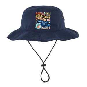 GodS Rock Solid Breaker Rock Beach Vbs 2024 Christian Legacy Cool Fit Booney Bucket Hat