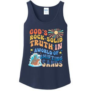 GodS Rock Solid Breaker Rock Beach Vbs 2024 Christian Ladies Essential Tank