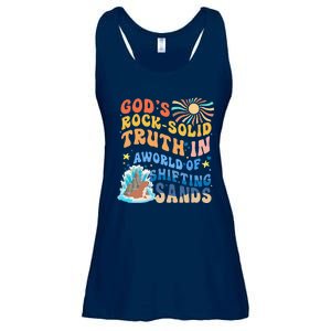 GodS Rock Solid Breaker Rock Beach Vbs 2024 Christian Ladies Essential Flowy Tank