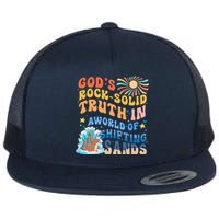 GodS Rock Solid Breaker Rock Beach Vbs 2024 Christian Flat Bill Trucker Hat