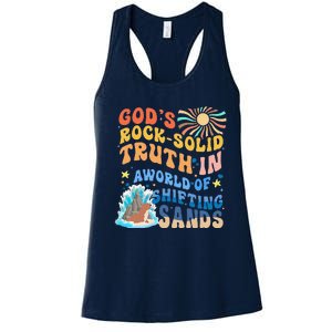 GodS Rock Solid Breaker Rock Beach Vbs 2024 Christian Women's Racerback Tank