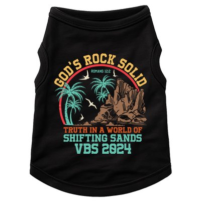 GodS Rock Solid Truth In A World Of Shifting Sands Vacation Doggie Tank
