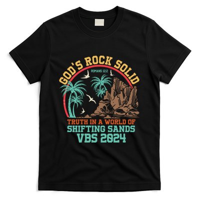 GodS Rock Solid Truth In A World Of Shifting Sands Vacation T-Shirt