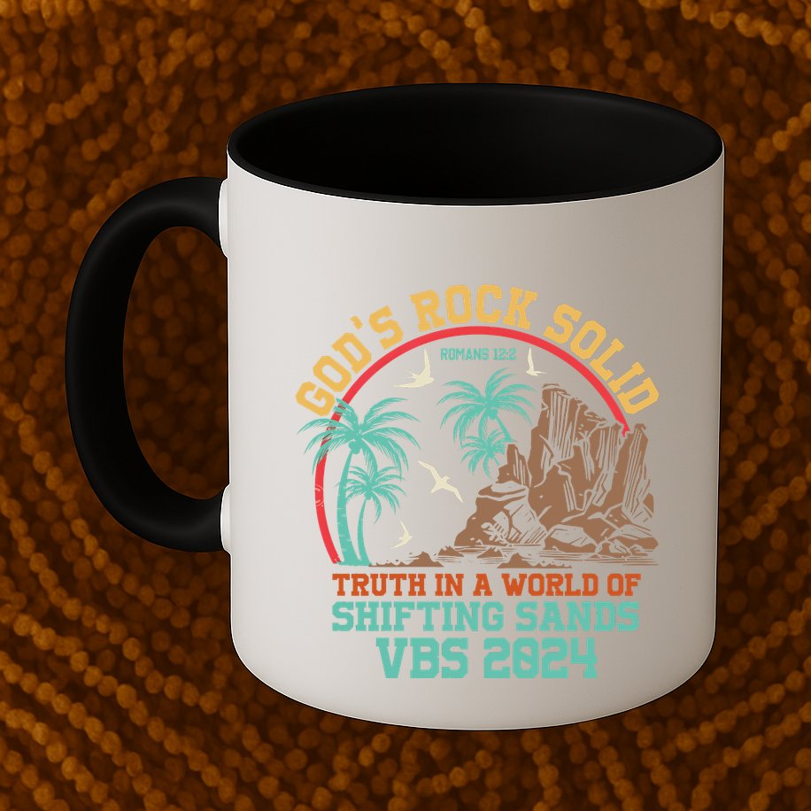 GodS Rock Solid Truth In A World Of Shifting Sands Vacation Mug