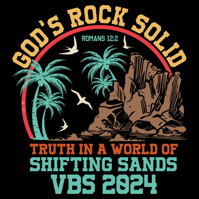GodS Rock Solid Truth In A World Of Shifting Sands Vacation Drawstring Bag