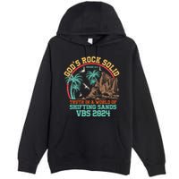 GodS Rock Solid Truth In A World Of Shifting Sands Vacation Premium Pullover Hoodie